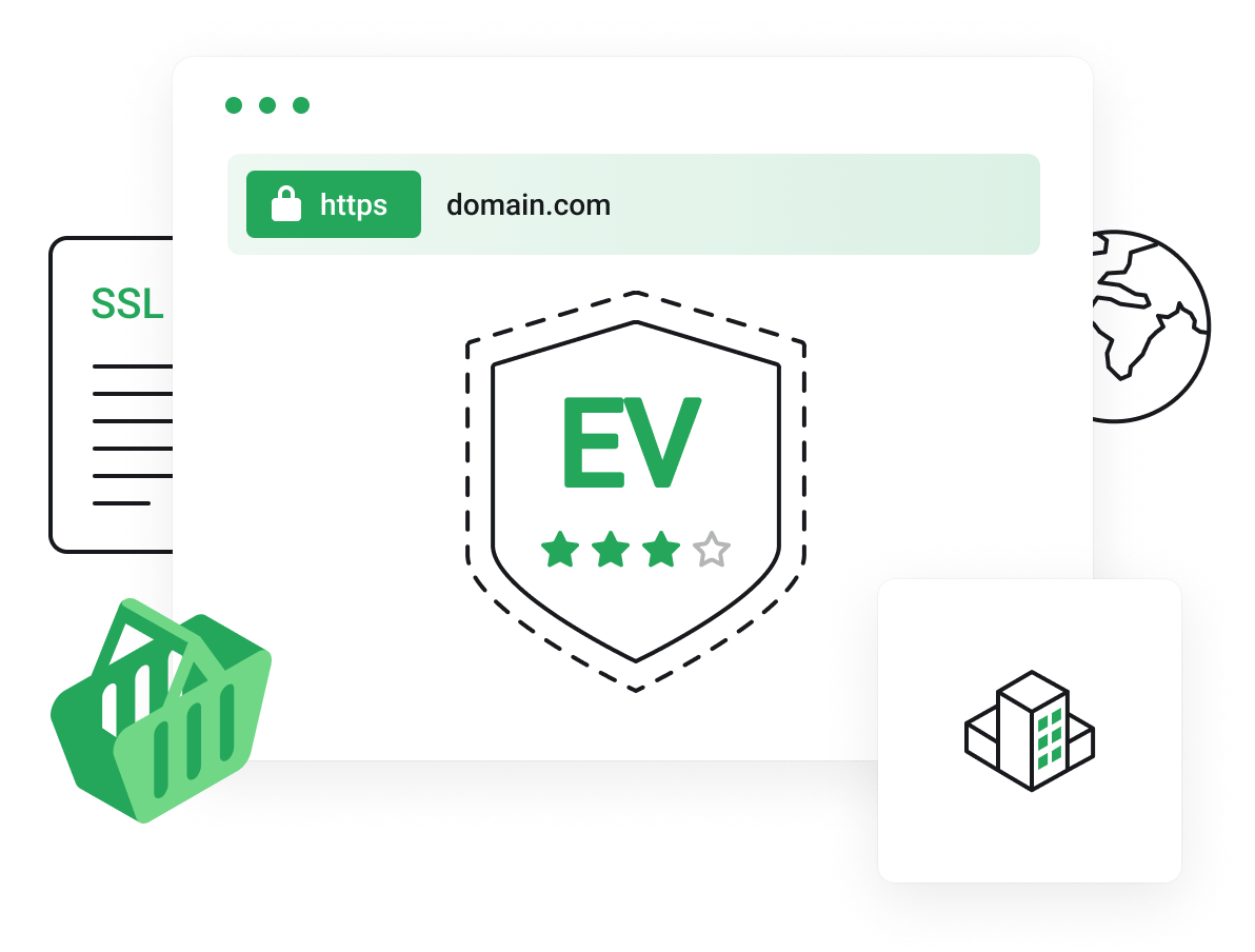 SSL-Zertifikate – Sichere Verschlüsselung für deine Website - Ideal für sensible Webseiten wie E-Commerce, Online-Banking und Kontoanmeldungen.